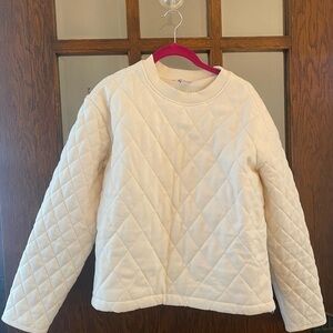 Athleta Women’s Quilted White Sweatshirt